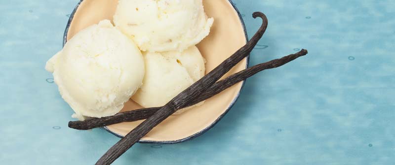 Vaniljglass i en skål